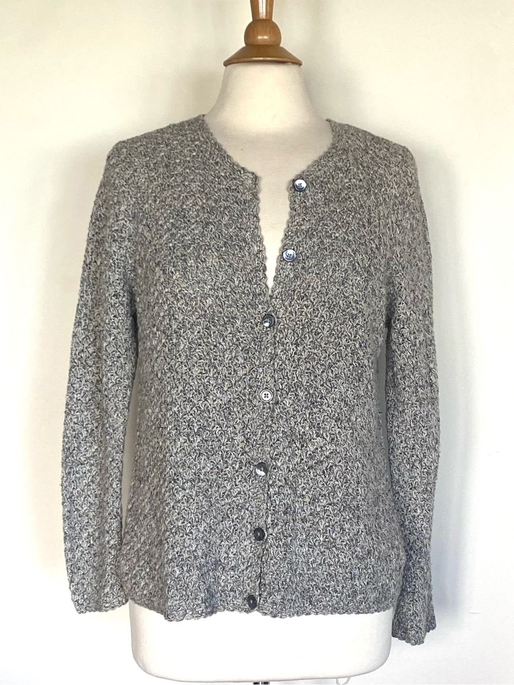 Orvis Button-Front Knit Cardigan Sweater Sz Lg